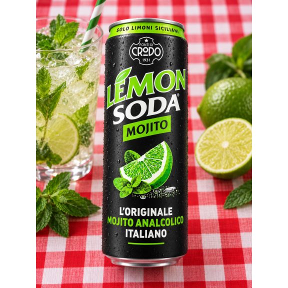Lemonsoda Mojito – alkoholmentes olasz Mojito üdítő – 330 ml Lemonsoda Mojito – alkoholmentes olasz Mojito üdítő – 330 ml