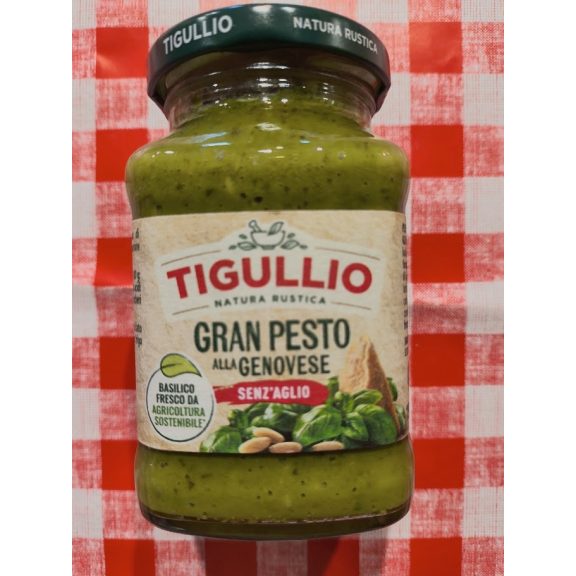 Tigullio Gran Pesto alla Genovese Senz’Aglio – Fokhagyma nélküli Genovai Pesto 190g Tigullio Gran Pesto alla Genovese Senz’Aglio – Fokhagyma nélküli Genovai Pesto 190g