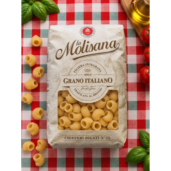 La Molisana Chifferi Rigati N°55 – bordázott könyöktészta – 500 g La Molisana Chifferi Rigati N°55 – bordázott könyöktészta – 500 g