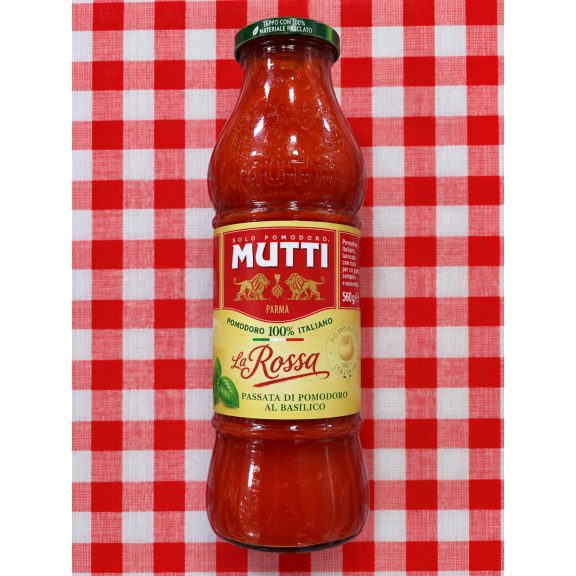 Mutti La Rossa Bazsalikomos Passata Paradicsomszósz 560 g Mutti La Rossa Bazsalikomos Passata Paradicsomszósz 560 g