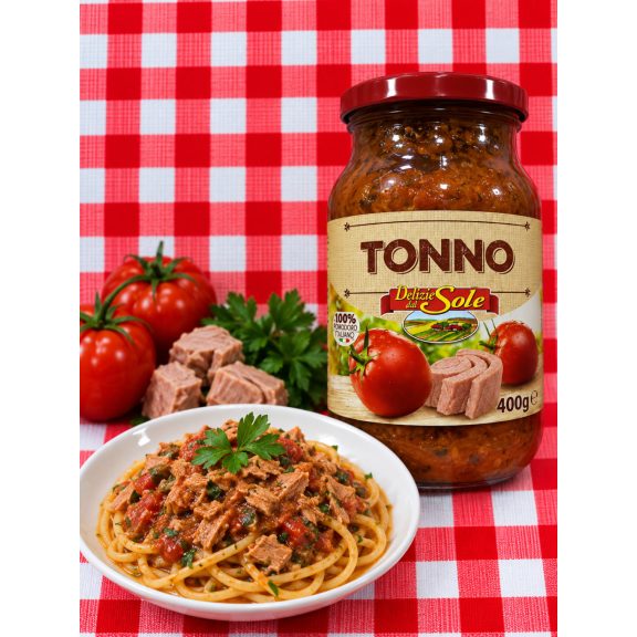 Delizie del Sole Sugo al Tonno – Tonhalas Paradicsomszósz 400 g Delizie del Sole Sugo al Tonno – Tonhalas Paradicsomszósz 400 g
