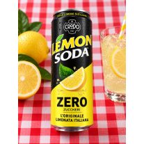   Lemonsoda Zero Zuccheri – cukormentes olasz citromos szénsavas üdítő – 330 ml