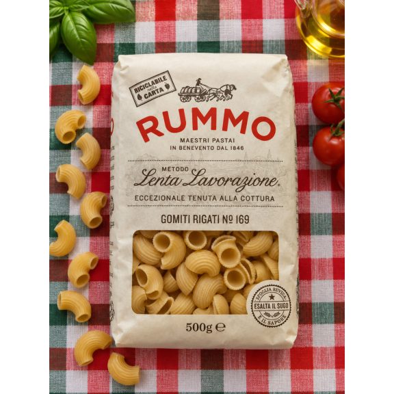 Rummo Gomiti Rigati N°169 – bordázott könyöktészta – 500 g Rummo Gomiti Rigati N°169 – bordázott könyöktészta – 500 g