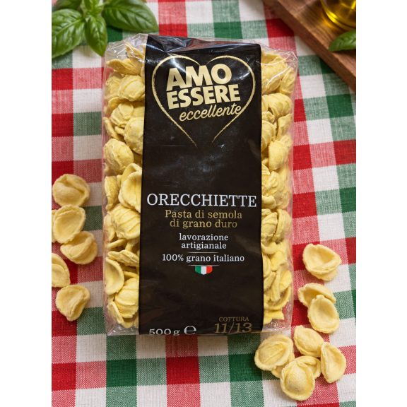 Amo Essere Eccellente Orecchiette – hagyományos fülecske tészta – 500 g Amo Essere Eccellente Orecchiette – hagyományos fülecske tészta – 500 g