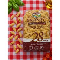  Tre Mulini Bronzo Mezze Penne Rigate N°28 – rövid bordázott penne tészta – 500 g