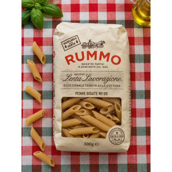 Rummo Penne Rigate N°66 – bordázott penne tészta – 500 g Rummo Penne Rigate N°66 – bordázott penne tészta – 500 g