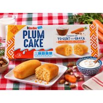   Kinder Plum Cake Yogurt alla Greca con Carota e Granella di Mandorle 6 x 32 g
