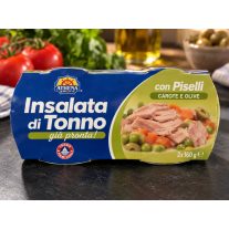   Athena Insalata di Tonno Già Pronta – Olasz tonhalsaláta sárgarépával és olívabogyóval, 2 × 160 g