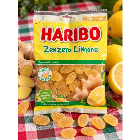 Haribo Zenzero Limone gyömbér-citrom ízű, cukrozott gumicukor 200g Haribo Zenzero Limone gyömbér-citrom ízű, cukrozott gumicukor 200g