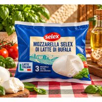   Selex Mozzarella di Latte di Bufala – Olasz bivalytejes mozzarella, 3 × 100 g