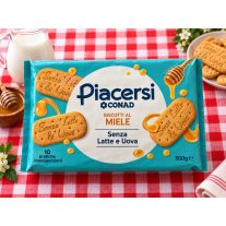 Piacersi Biscotti al Miele Senza Latte e Uova 300 g